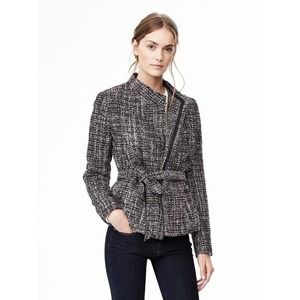 Banana Republic Black and White Tweed Jacket